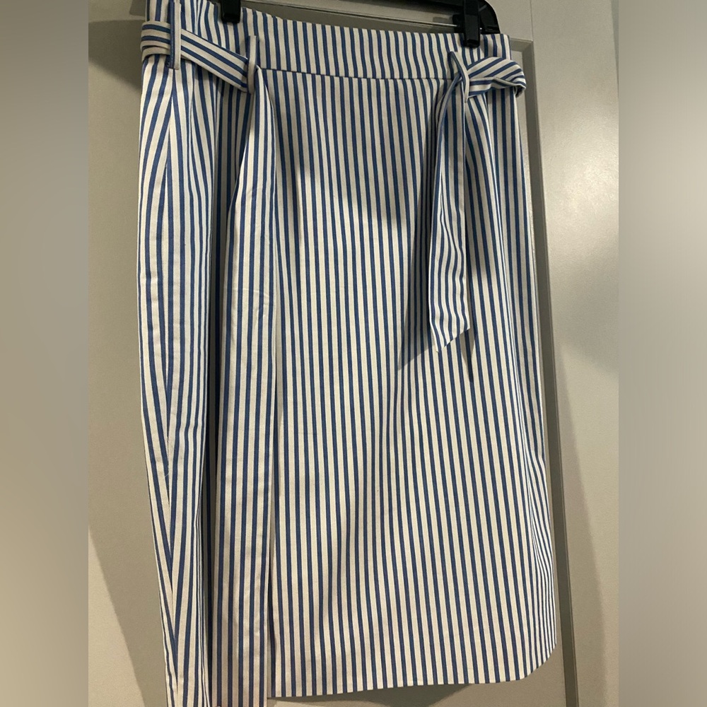 Antonio Melani Striped Midi Skirt